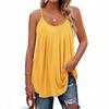 Damen Plissiertes Sommer-Tanktop mit Spaghettiträgern 2025