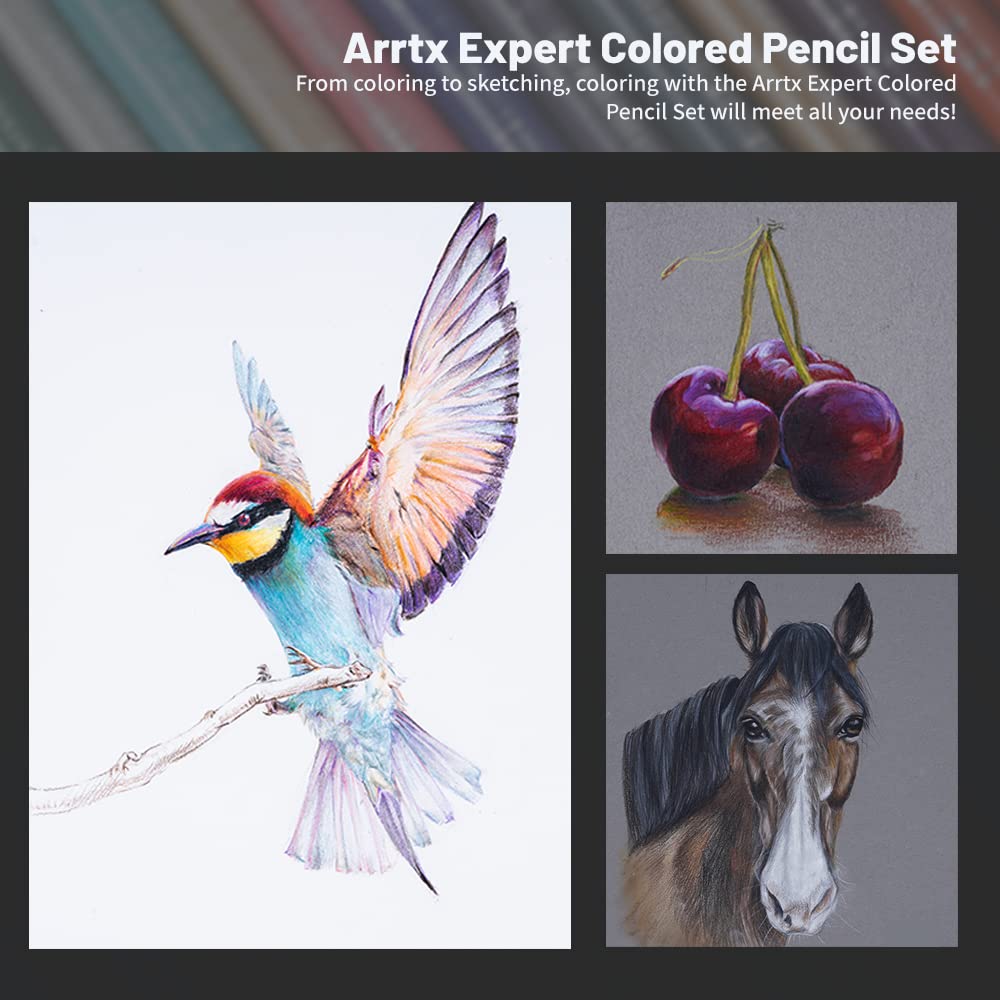 Arrtx Colored Colored Pencils for and Perfect for and Graffiti Pencils, 72-Color Set, Soft-Core Students, Artists, Artists, Coloring, Illustration,