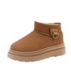 Retro thick-soled short snow boots for women, new comfortable velvet thermal cotton shoes for women