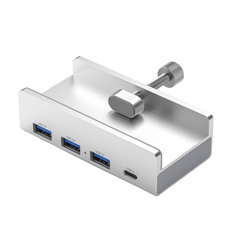 Aluminum Alloy Clamp Hub Type Type C USB Splitter Adapter 5Gbps Fast Speed Transmission Rate for Keyboards Mouse