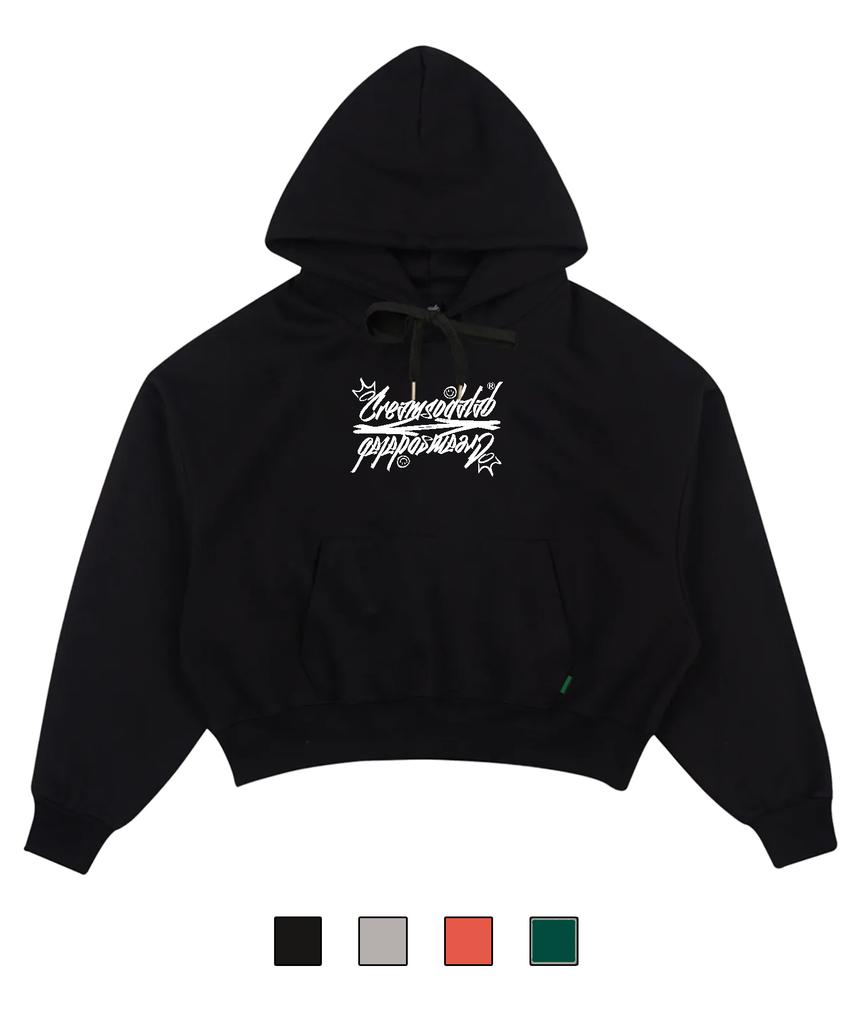 Crsd Lettering Crop Hoodie