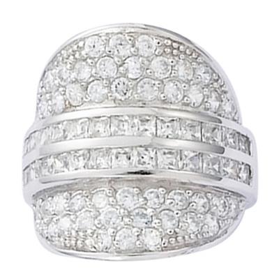 Silver Ring 'Goddess' White Silver (rhodium) - 20 Mm