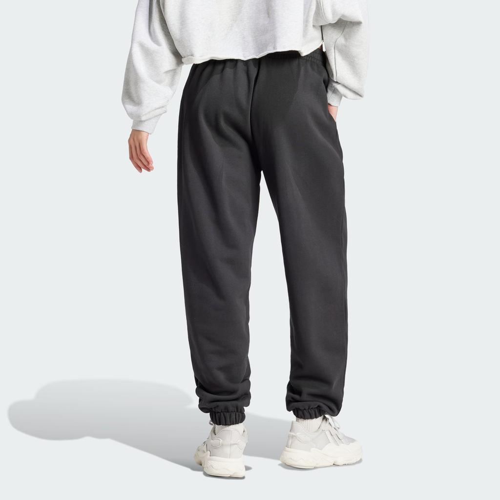 Adidas Originals Loose Fit Sweat Pants With Logo Print Women Bottoms Black IS2350