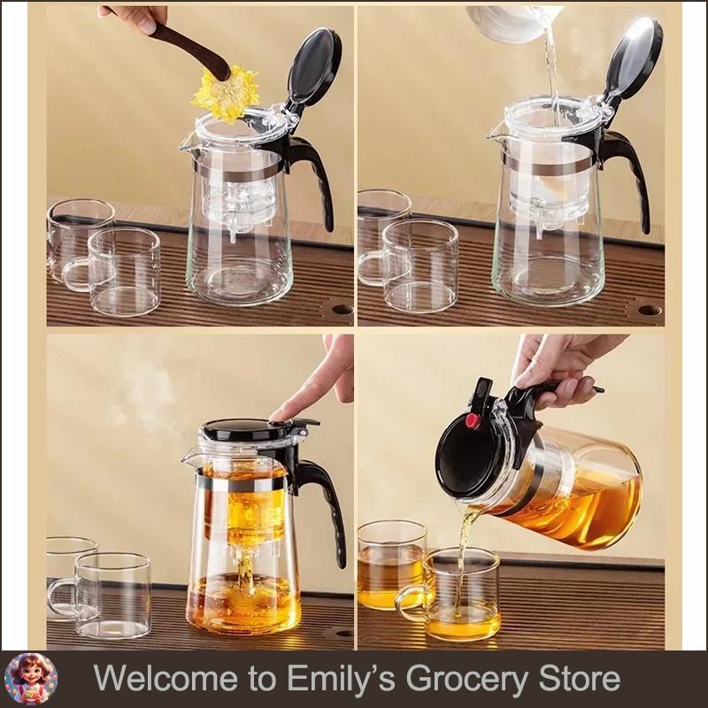 Chinese Gung Fu Teawear New Heat Resistant Glass Teapot Puer Kettle Tea Infuser Filter High Borosilicate Heatable Flower Pot