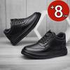 Plus Size 47 Leather Elevator Sneakers Men Comfortable Breathable Casual Shoes Height Increase Insole 8cm Lift Men Shoes