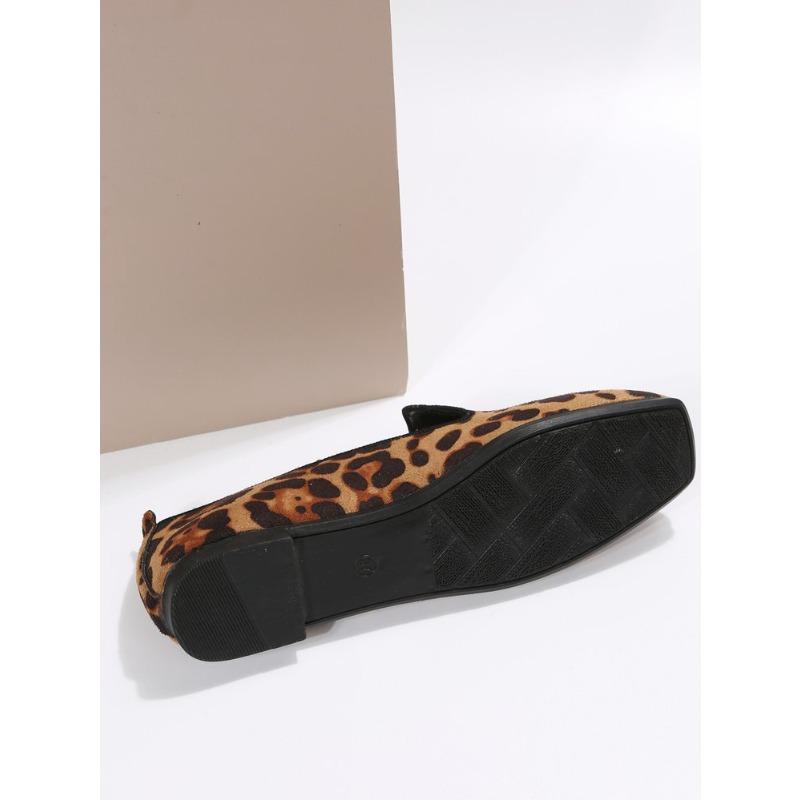 Women's Plus Size Leopard Print Slip-On Casual Flats Lightweight Comfortable Spring Summer New Wholesale