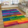 Colorful Wood Grain Timber Customized Carpet Rug for Bedroom Living Room Home Sofa Decoration,Child Game Large Decor Floor Mat