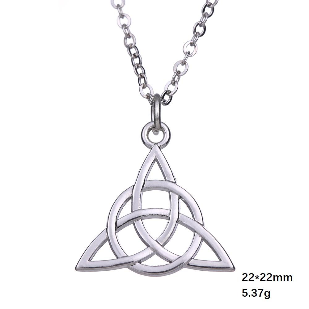 Teamer Witch Knot Pendant Necklace For Women Viking Irish Celticss Knot Magic Wicca Necklaces Jewelry Valentine Gifts Wholesale