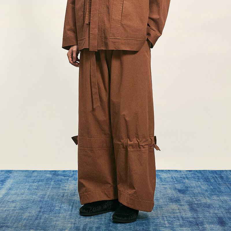 Men's Cotton Wide-Leg Casual Trousers