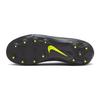 Nike Air Zoom Vapor 15 Synthetikleder Runde Zehenpartie Schnürschuhe Rutschfest Stoßdämpfend Langlebig Low-Top Fußballschuhe Kinderfußballschuhe Schwarz DJ5618-001