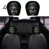Soft Polyester Headrest Slipcovers 2Pcs Halloween Car Covers Creepy Ghost Face Seat Customized Auto Interior Styling Protector Breathable Decor for
