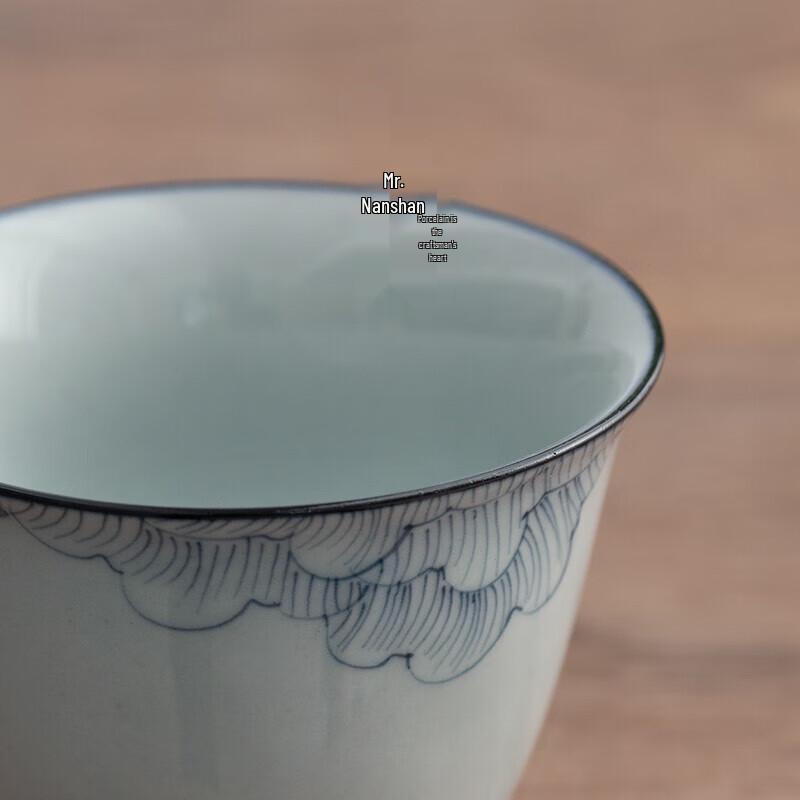 Nanshan Xiansheng Japansk Handmålad Keramisk Tekopp