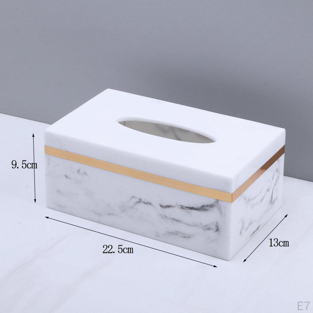 Creative Marbling Tissue Container Decoration Stand Stylish Napkin Box for Desktop Hotel Tables Tops