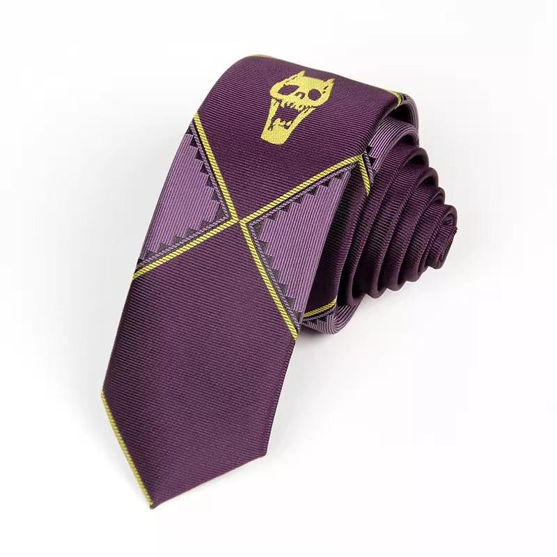Anime Jojo Bizarre Adventure Kira Yoshikage Cosplay Krawatte Halstuch Unisex Totenkopf Hals Heavens Door Cosplay Kostüm Requisite