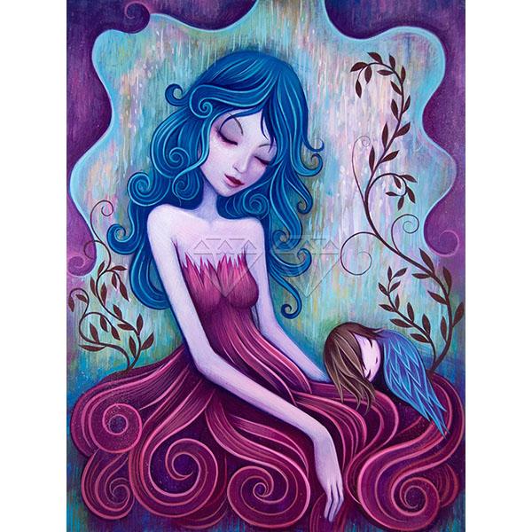 5D DIY Diamond Painting Kit Fresh Comic Beauty  Art Diamond Embroidery Rhinestones Decorations for Home