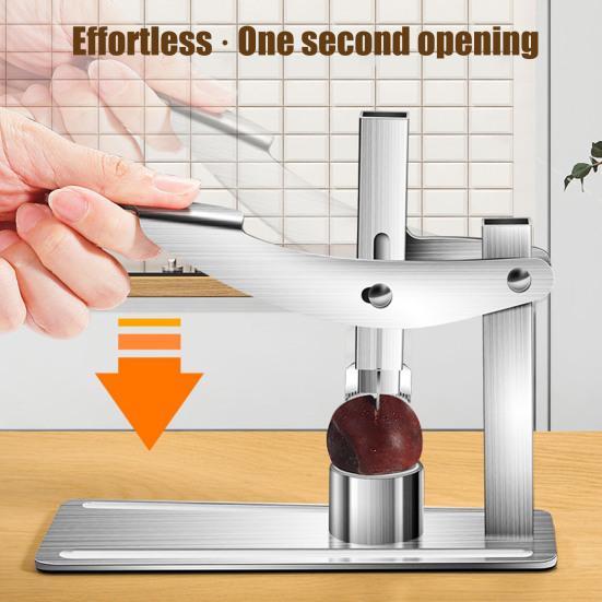 Yousheng Stainless Steel Chestnut Opener Nutcracker Clip for Chestnuts Pecans Walnuts Multifunction Nut Cutter Plier with Sharp Serrated Blade Tool