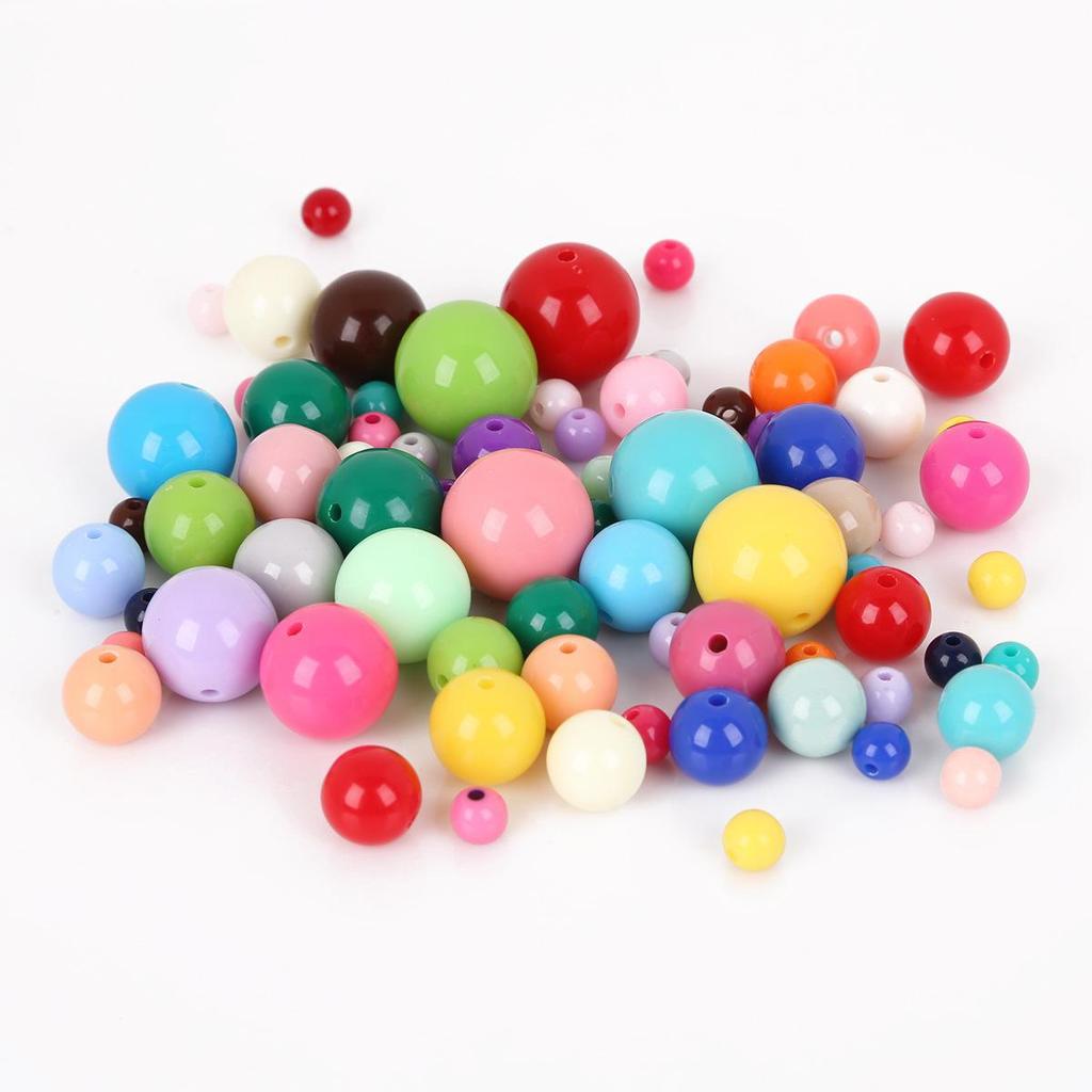 Spring Color Acrylic Beads for Children's DIY Projects