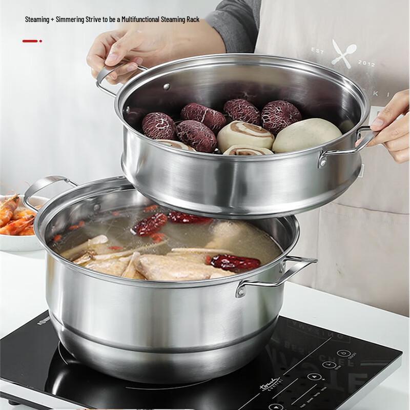 Aiyiyaoxuan 3-lagiger Dampfkochtopf aus Edelstahl