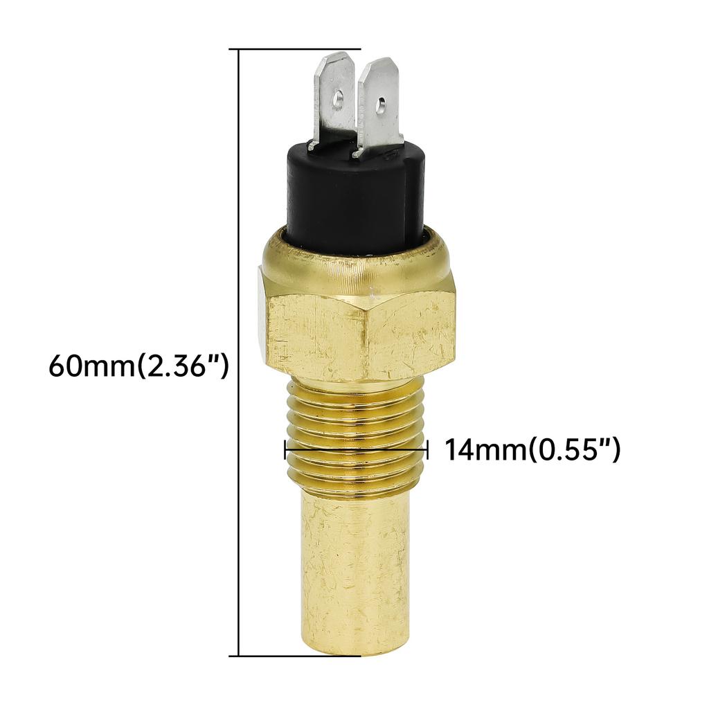 14MM/16MM Water Temp Sensor for Universal Car Boat Motorcycle Water Temperature Meter 12V/24V Signal 1600-22ohm 1/8 NPT Sender