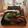 3pcs Eagle Unity Mexico Usa Bedding Set, Includes One Quilt Cover and Two Pillowcases, Bedroom and Guest Room Decoration. T72301126