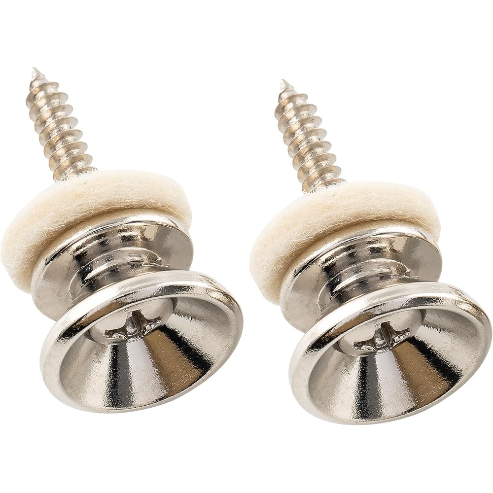 Musiclily Pro 14mm Steel Guitar Strap Pin Fender Type Nickel 2 Pcs