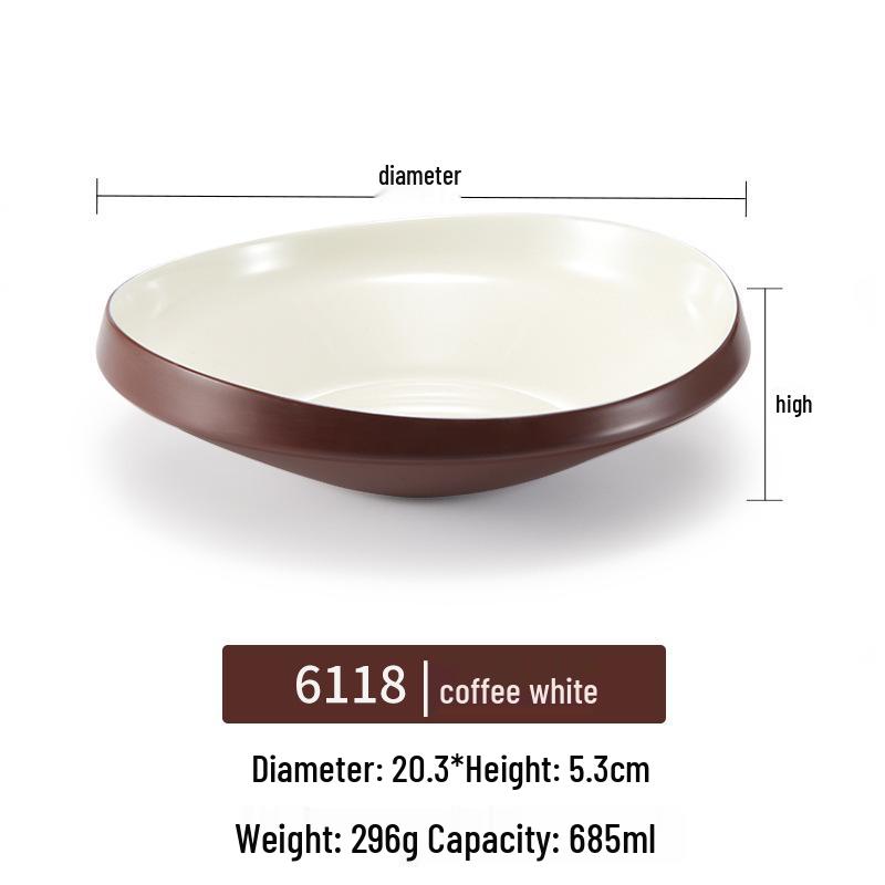 Melamine Rectangular Plate for BBQ & Side Dishes - Imitation Porcelain Tableware