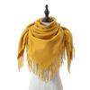 New Solid Color Wool Square Scarf Women's Imitation Cashmere Autumn and Winter Warm Scarf Cashmere Shawl