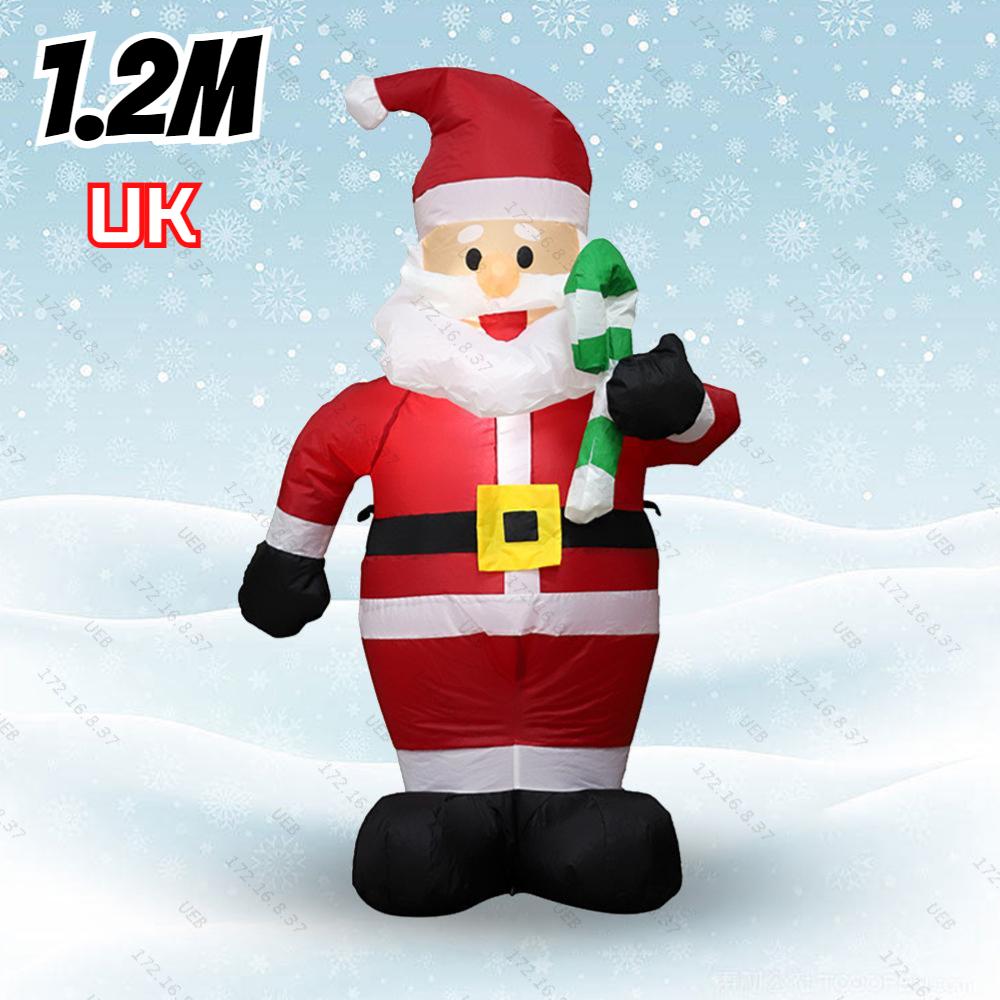 Christmas Decoration Glowing Snowman Santa Claus Inflatable Toy with LED Lights Outdoor Xmas Party Decor Christmas Decoration