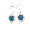 London Blue Topaz Gemstone 925 Sterling Silver Jewelry Handmade Earrings 1.40" EE-56-8