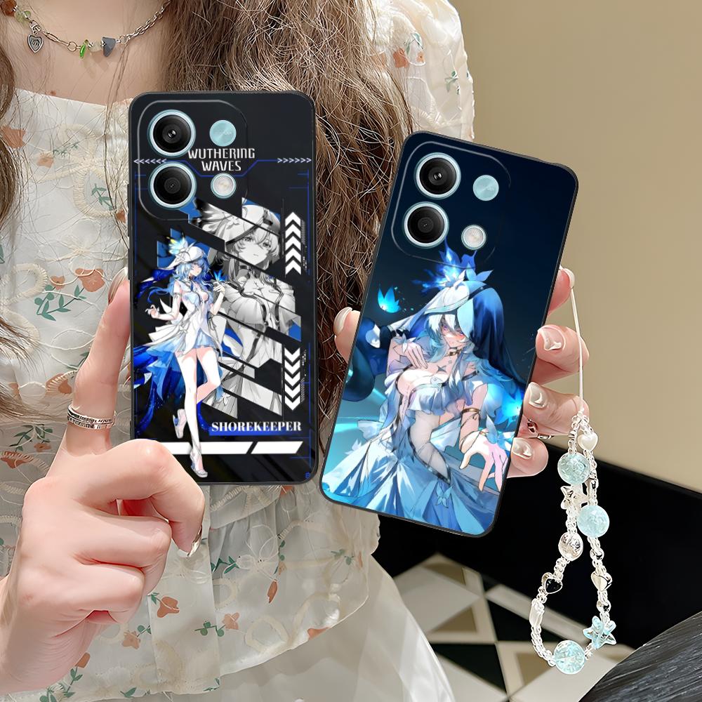 Wuthering Waves Shorekeeper Telefoonhoesje voor POCO M6 M5 M4 M3 X7 X6 X5 X4 X3 F6 F5 F4 Pro GT 5G Kleurprint Cover Mobiele Telefoons