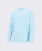Leijibi [Set] Airfresh String Long Sleeve Rash Guard + Swim Shorts Set W Sky Blue
