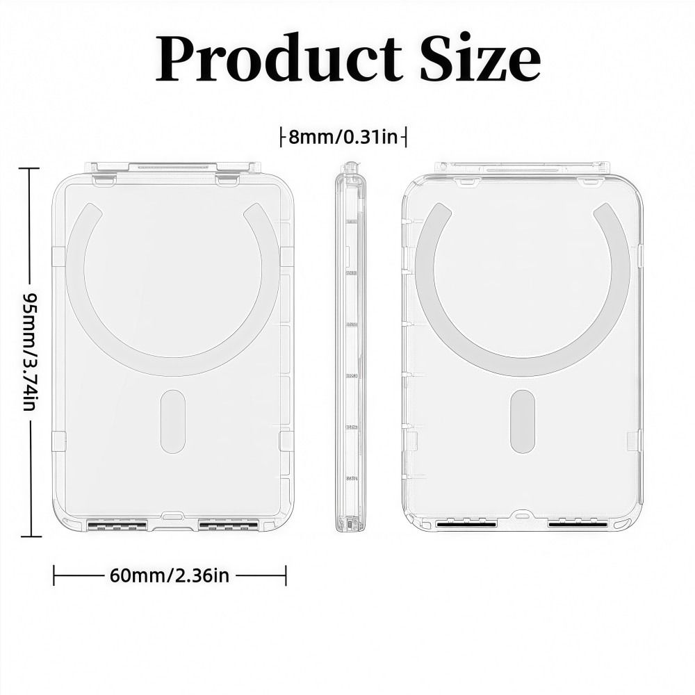 2 Card Slots For MagSafe Card Sleeve Shockproof Wallet Phone Case for Iphone 17/16/15/14/13/12