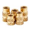 300Pcs 2/2.5/3/4/5/6mm Metric Threaded Inserts Knurled Nuts Inserts for 3D Printing Injections Molding Press Thread Nuts