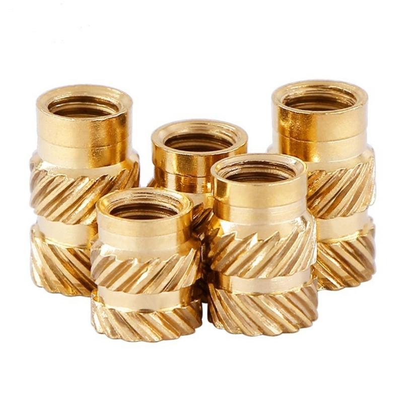 300Pcs 2/2.5/3/4/5/6mm Metric Threaded Inserts Knurled Nuts Inserts for 3D Printing Injections Molding Press Thread Nuts