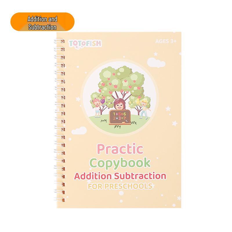 Bilingual Toddler Calligraphy & Drawing Practice Book – Vertical Layout, Reusable for Early Learning