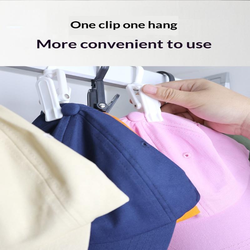 5er-Pack Kunststoff-Hängeclips 360 Grad drehbare Haken Rutschfester Griff Für Schrankorganisation Kleidung Socken Hüte Handtücher