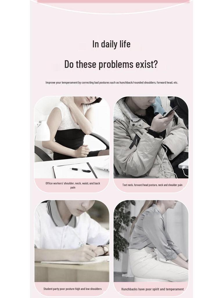 Wissenschaftliches Design Haltungskorrektor: Starke Unterstützung, Buckelprävention, Schöner Rücken, Schulterausrichtung, TikTok-Stil.