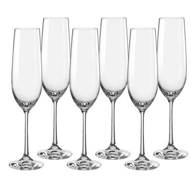 Bohemia Viola Flöjter Kristallglas 190ml (Set om 6)