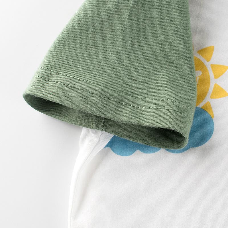 Ny T-shirt för barn 2022 Enkla barnkläder med kort ärm för pojkar