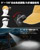 COB Rechargeable Cap Light LED Clip Light with Sensor IPX6 USB 4 Lighting Angle Ideal for Night and Emergency with Headband Function, Waterproof,