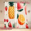 Set Of 2 Flat Printing Curtains Without Rod Fruit Fiesta Design Saint Patrick Is Day Holiday Semi Curtain With Light Filtering Polyester