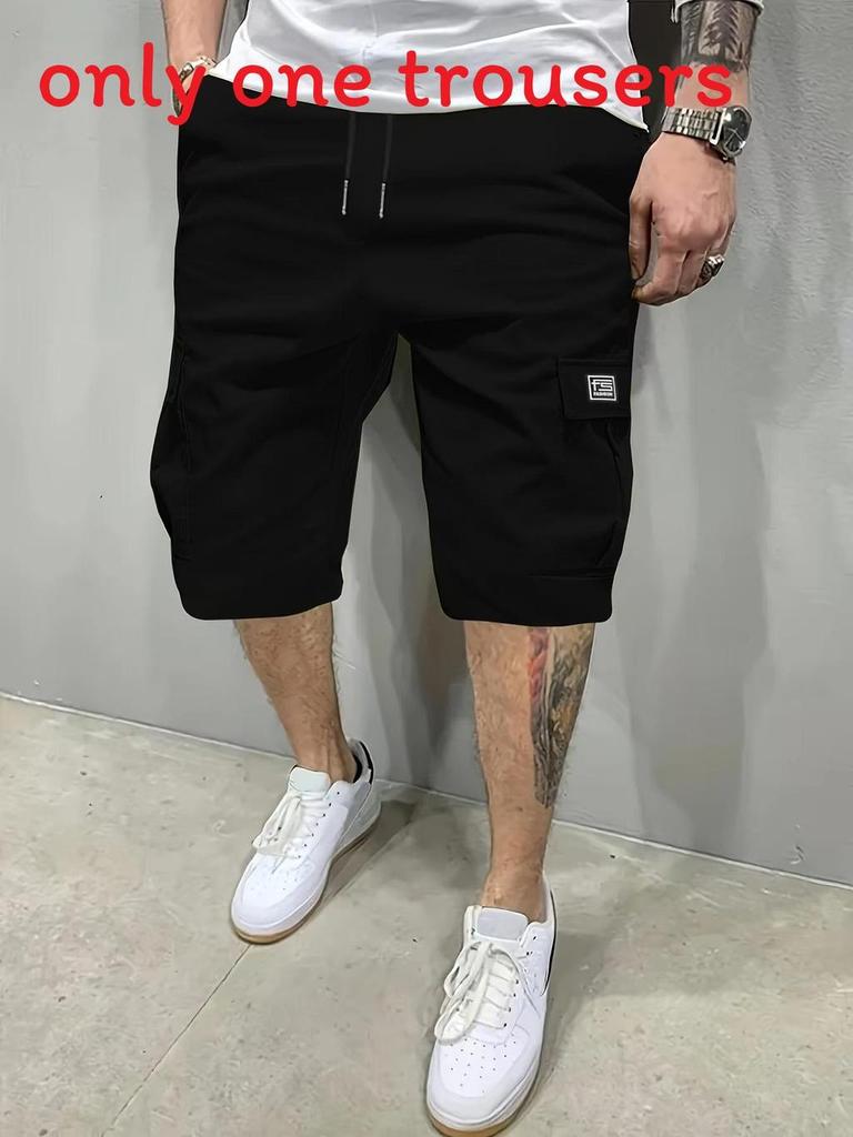 Casual Mens Cargo Shorts With Polyester Fabric For Summer Youth Fashion