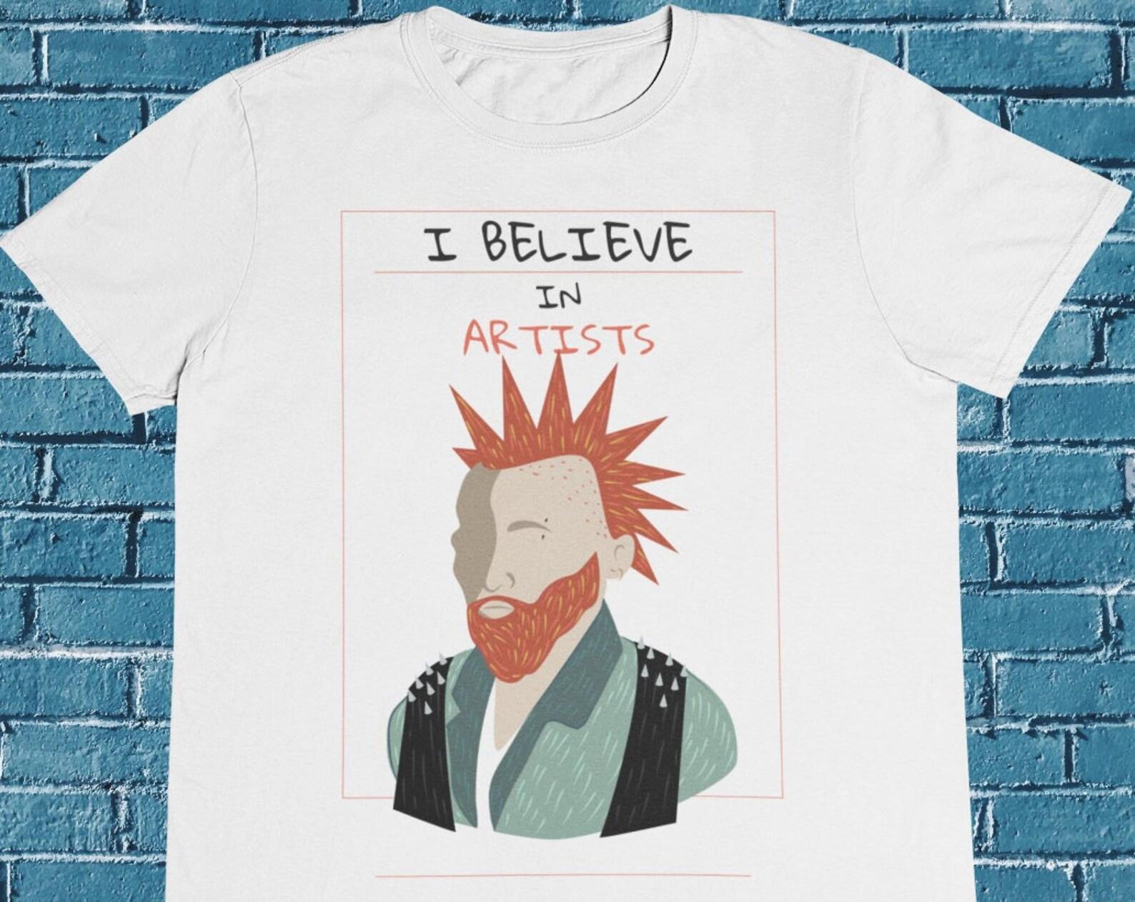 Punk Van Gogh T-shirt: Impressionist Cotton Tee M