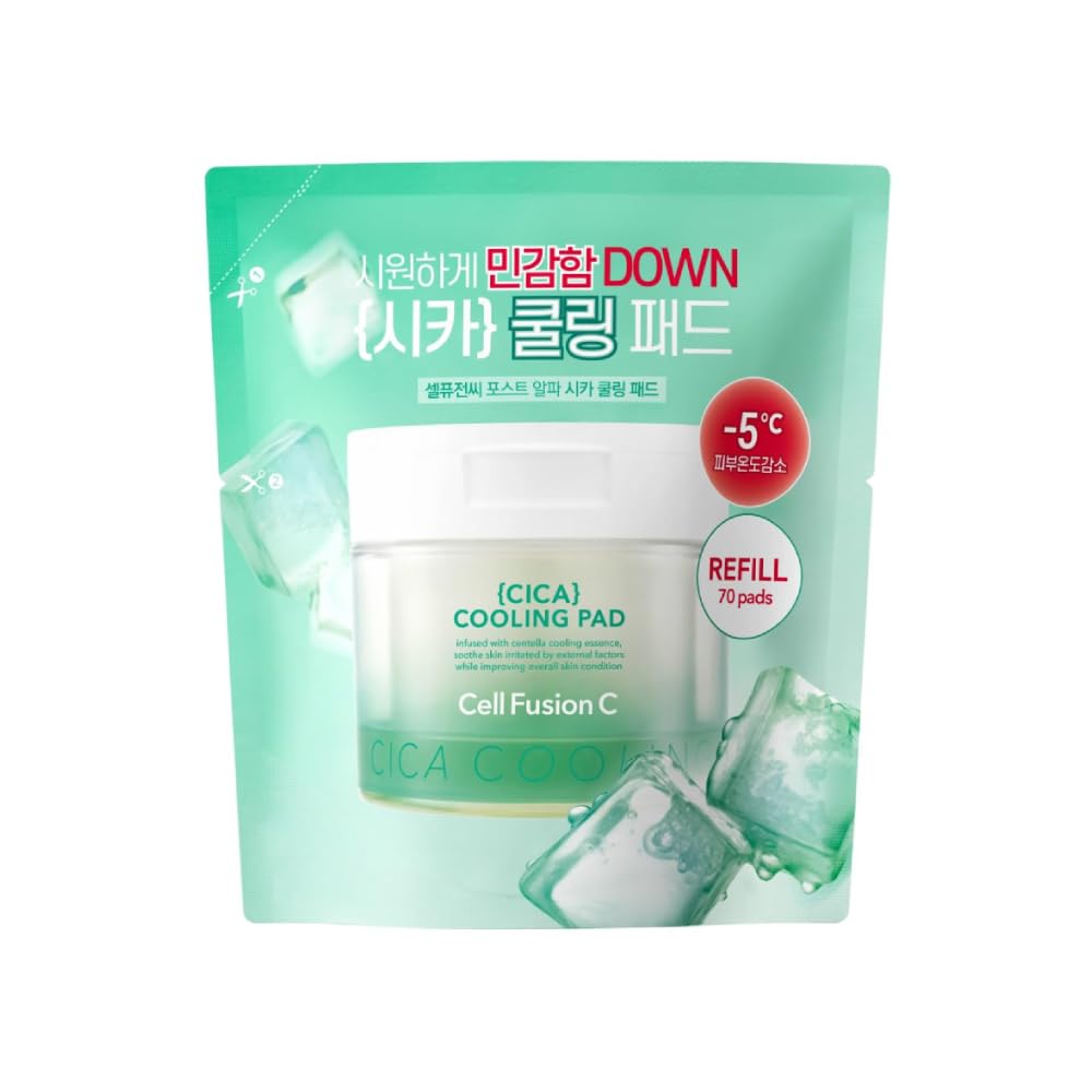Cell Fusion C Shika Cooling Pad (Refill 70 sheets) Sensitive Skin Redness Care Trouble Soothing Low Irritation