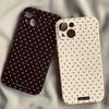INS Polka Dot Small Fresh Phone Case For iPhone 14 16 15 12 11 Pro Max 13 Mini XR 17 X 7 8 Plus Korean Soft Silcone Cover Fundas