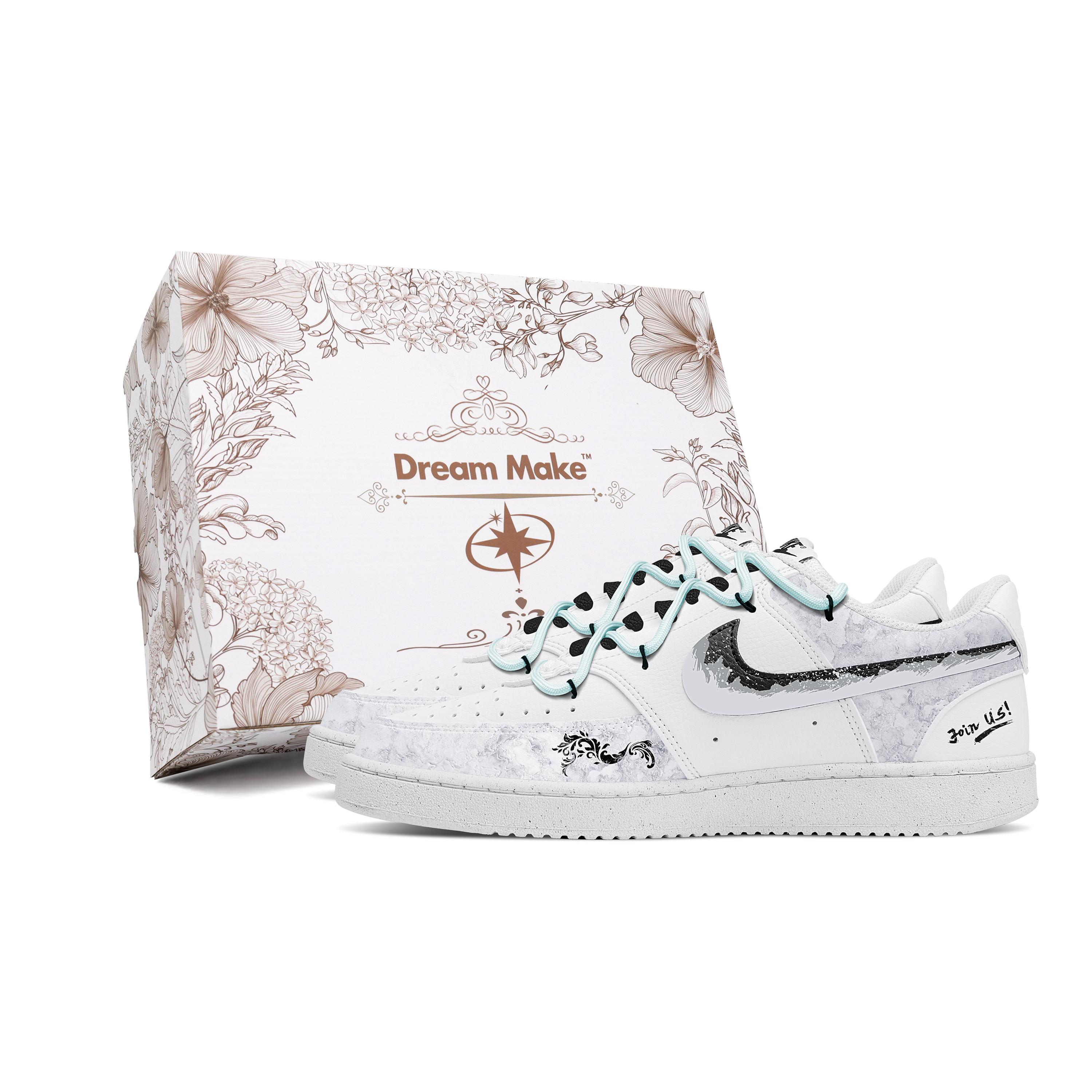 

Nike Court Vision 1 Slip Resistant Abrasion Resistant Low top Skateboard Shoes Men s White Gray DH2987-101(Team773-) 45