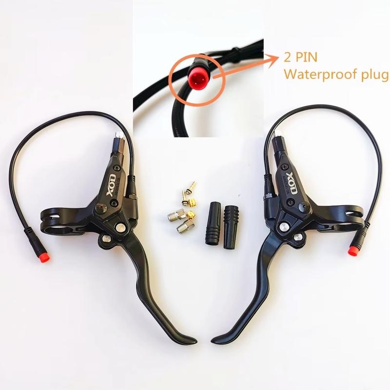 XOD E-Bike Hydraulic Brake Cut Off Power Brake 2 Pin Waterproof Plug Hose Front 1000mm / Rear 1800mm Bike Disc Brake