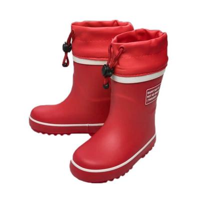 Kids Foret Rubber Rain Red Boots,