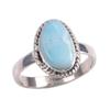 Natural Republic Larimar Gemstone 925 Solid Silver Jewelry Ring Size 7.5 c7F71