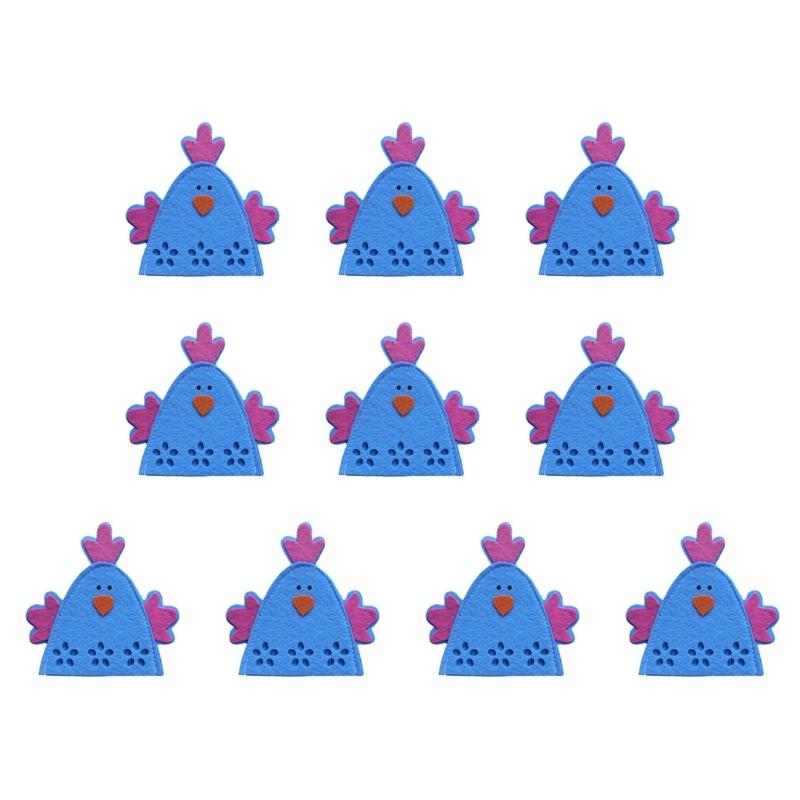 10pcs Holiday Themed Eggs Wraps Covers Features Lovely Chick Pattern For Holiday Party Decoration And Displays